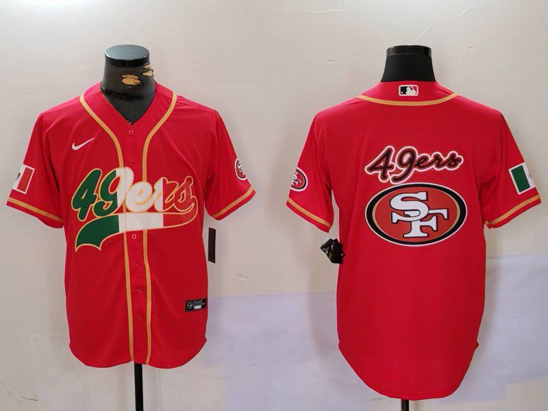 Men San Francisco 49ers Blank Red Second generation Mexican Joint Name 2024 Nike Limited NFL Jersey style 1->san francisco 49ers->NFL Jersey